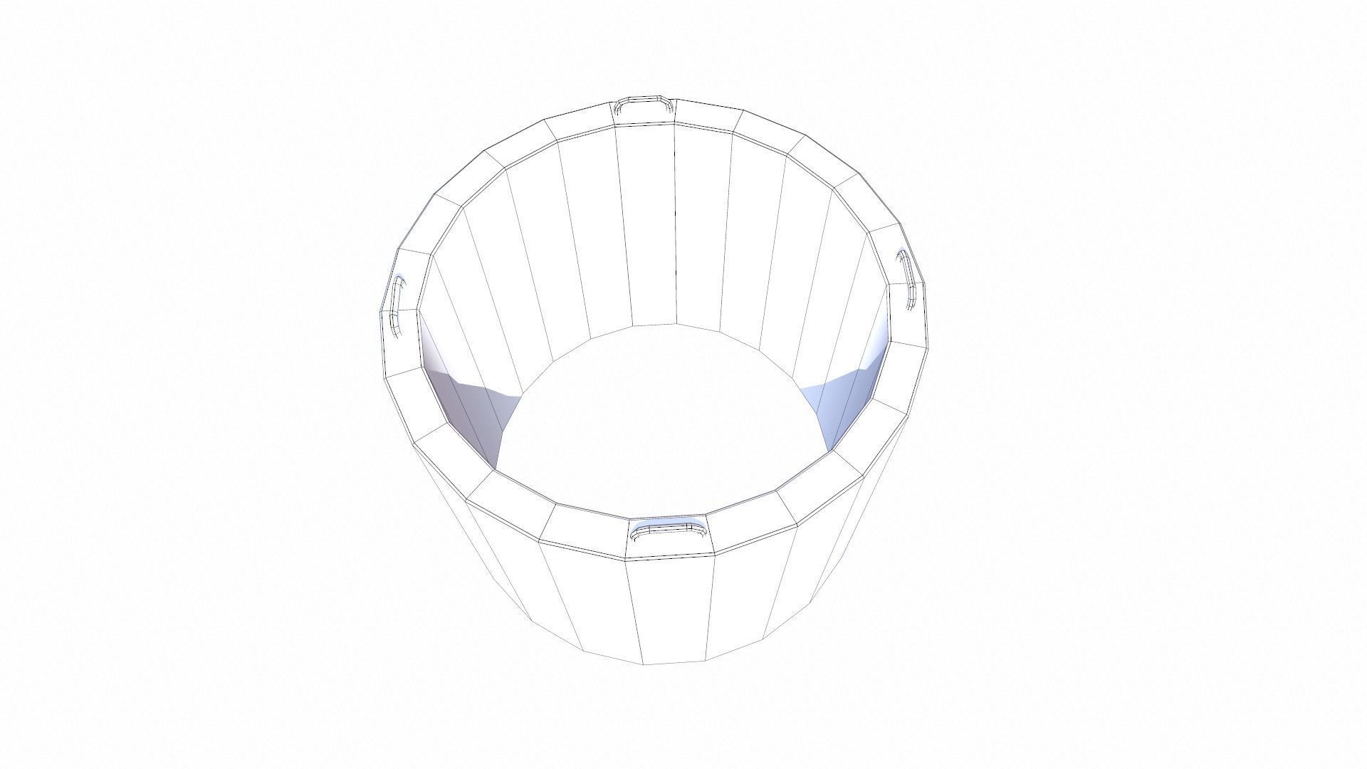 Concrete Pole Low-poly 3D model_10