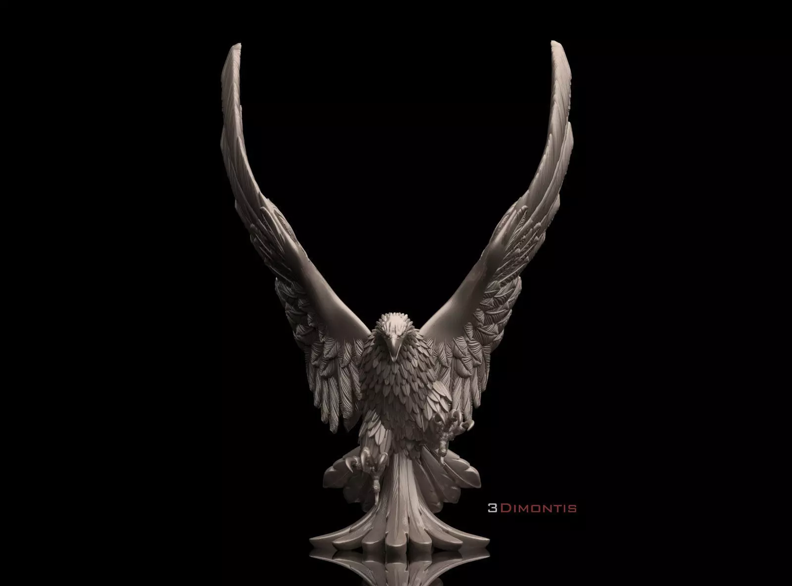 Eagle 3D Model Realistic Eagle Sculpture STL 3D print model