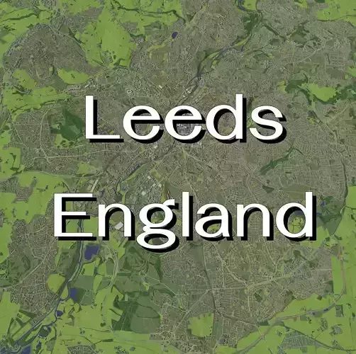 Leeds England - city and urban 3D model