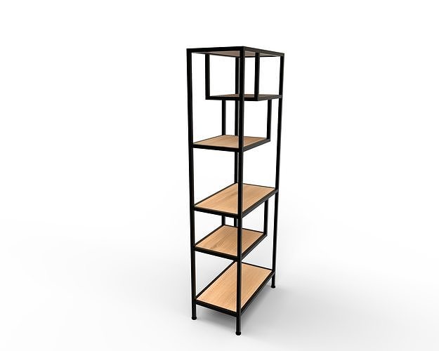 Bookcase 3D model 4