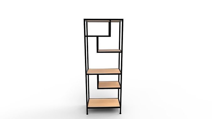 Bookcase 3D model 7