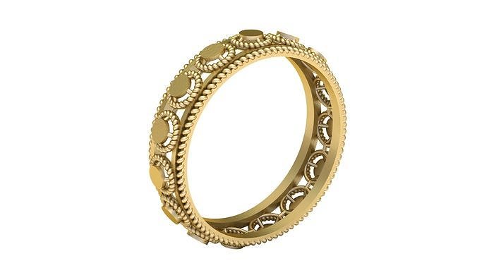 SIMPLE ANTIQUE RING 3D PRINTABLE MODEL 3D print model