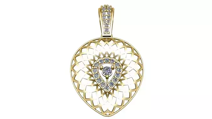 LUXURY FILIGREE PENDANT3D PRINTABLE MODEL 