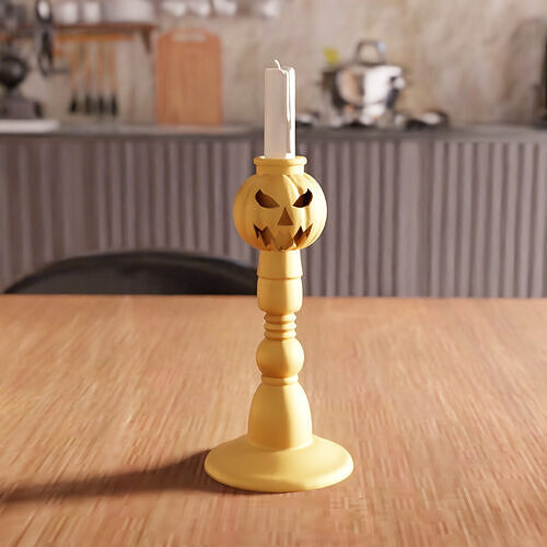 Pumpkin Candle Holder STL File - 184 3D print model