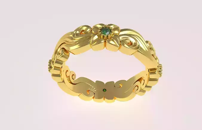 Filagree with Diamond Band