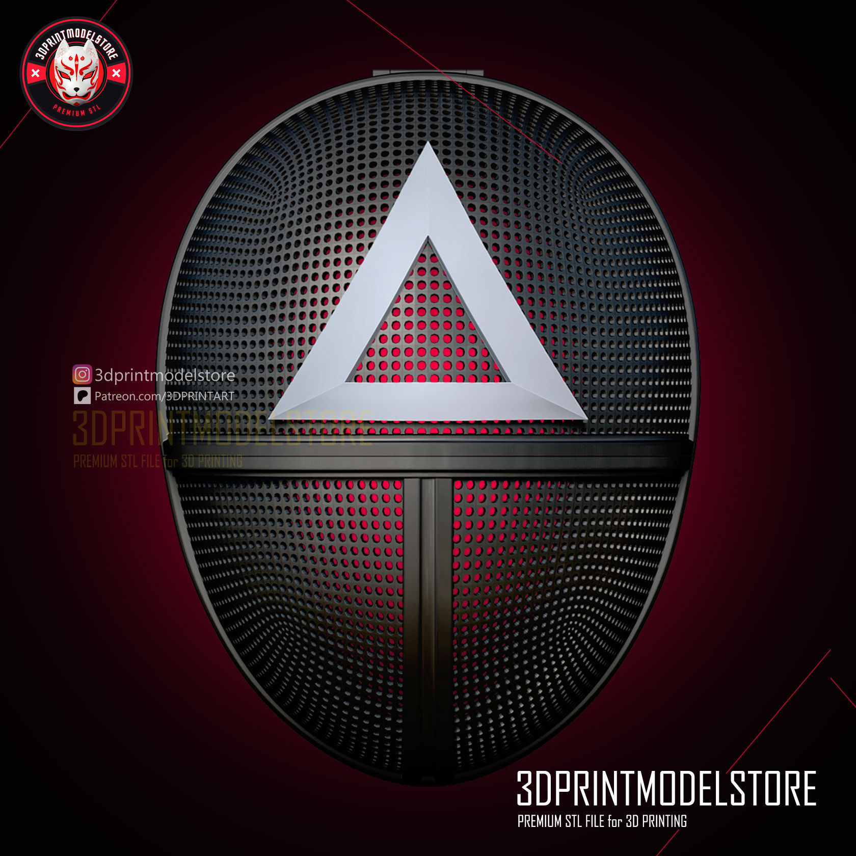 Squid Game Solider Cosplay Mask - Squidgame Mask 3D print model_4