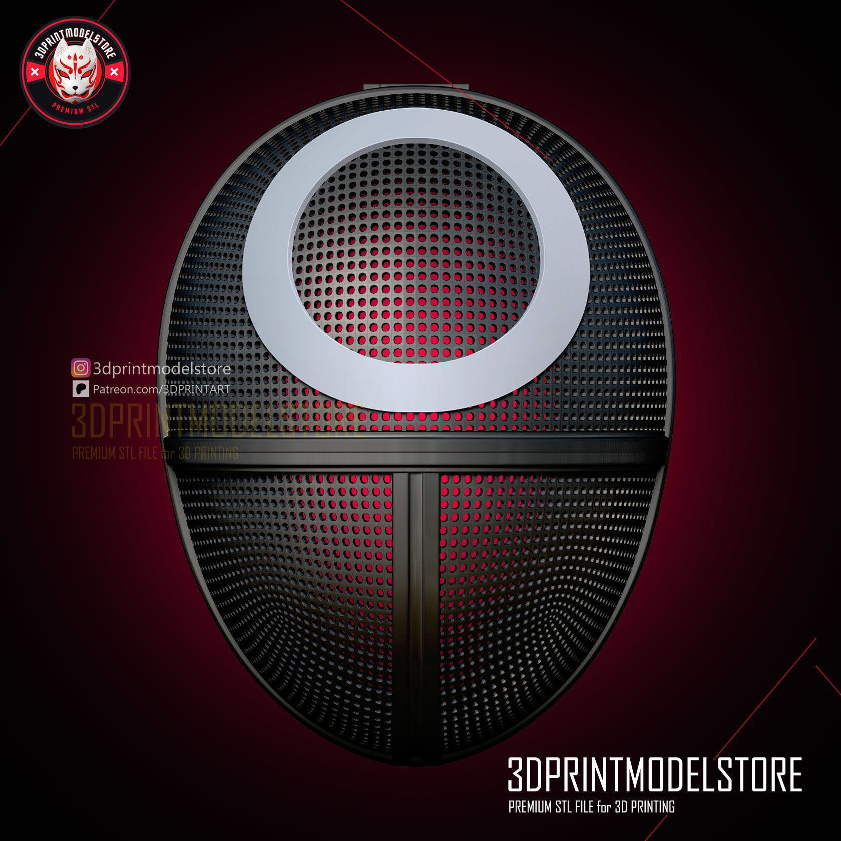 Squid Game Solider Cosplay Mask - Squidgame Mask 3D print model_5