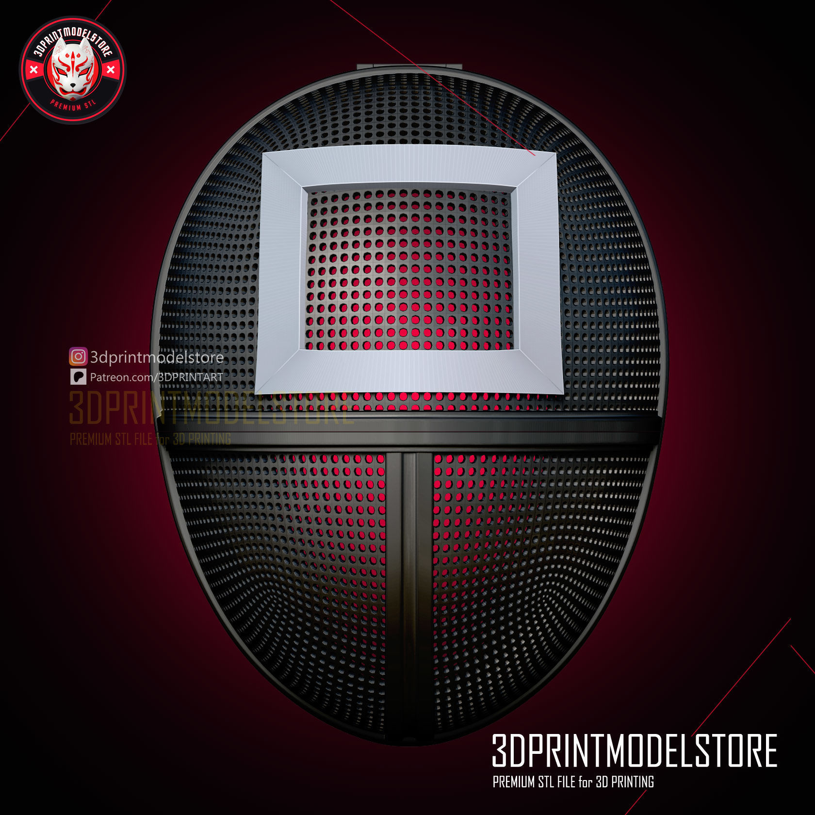 Squid Game Solider Cosplay Mask - Squidgame Mask 3D print model_6