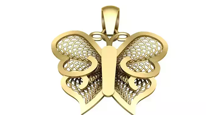 BUTTERFLY PENDANT 3D PRINTABLE MODEL