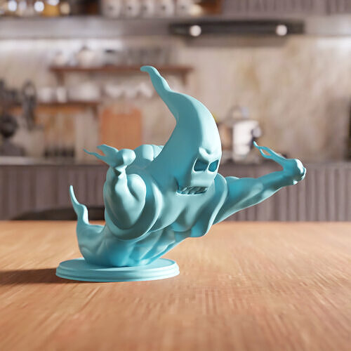 Angry Ghost Figure STL File - 181 3D print model