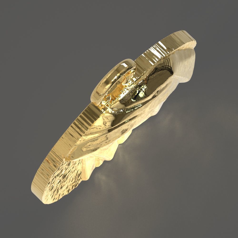 Virgin Mary medallion 3D print model_15