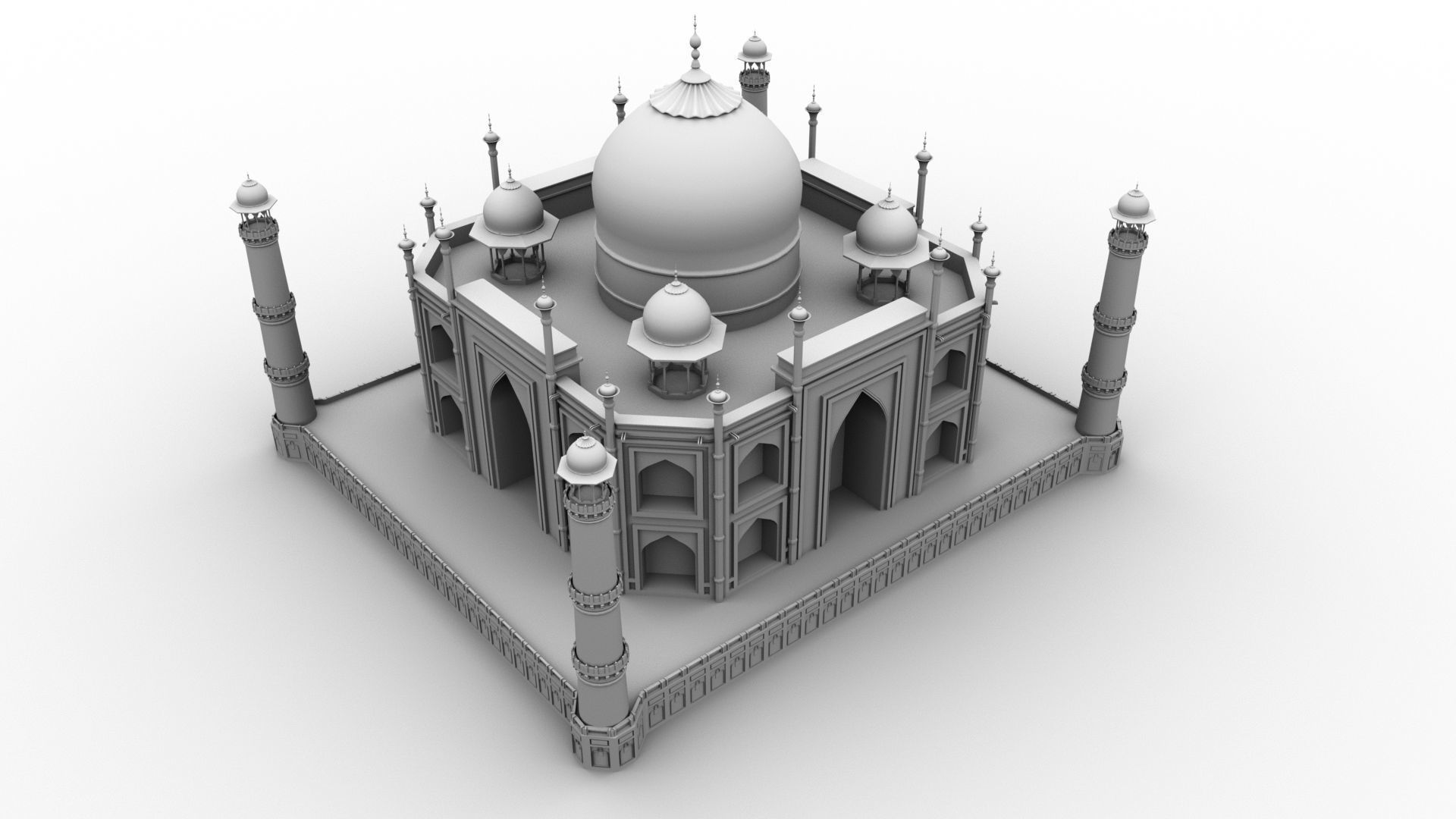 Taj Mahal 3D model_3