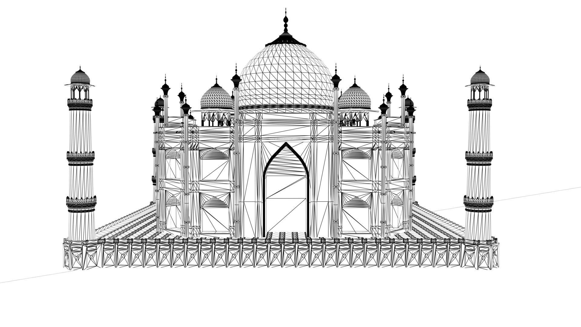 Taj Mahal 3D model_6