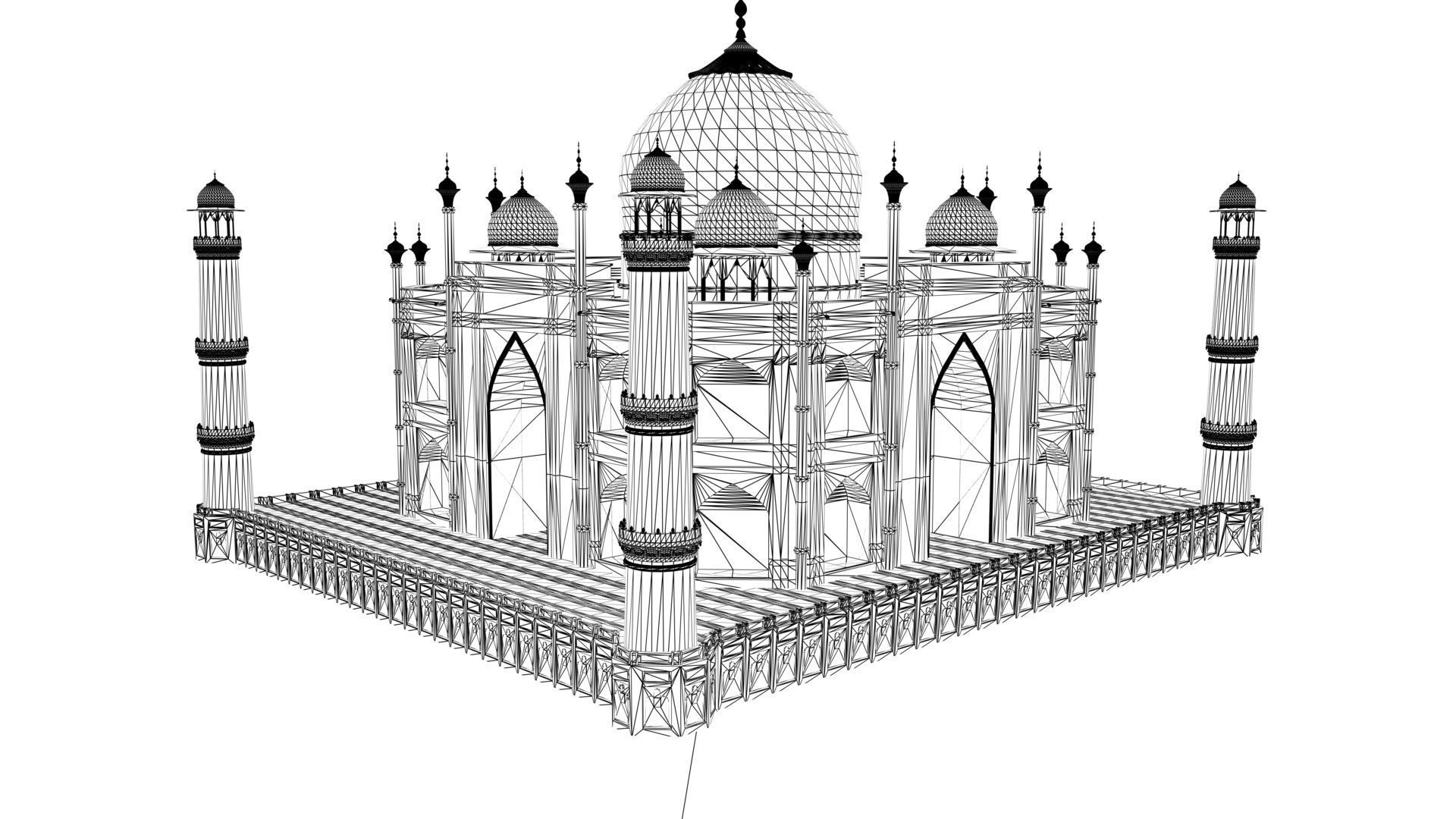 Taj Mahal 3D model_8