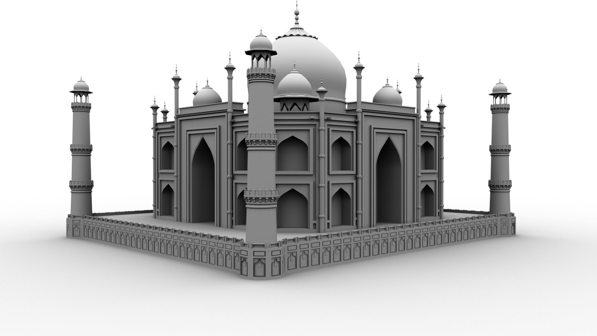 Taj Mahal 3D model_5