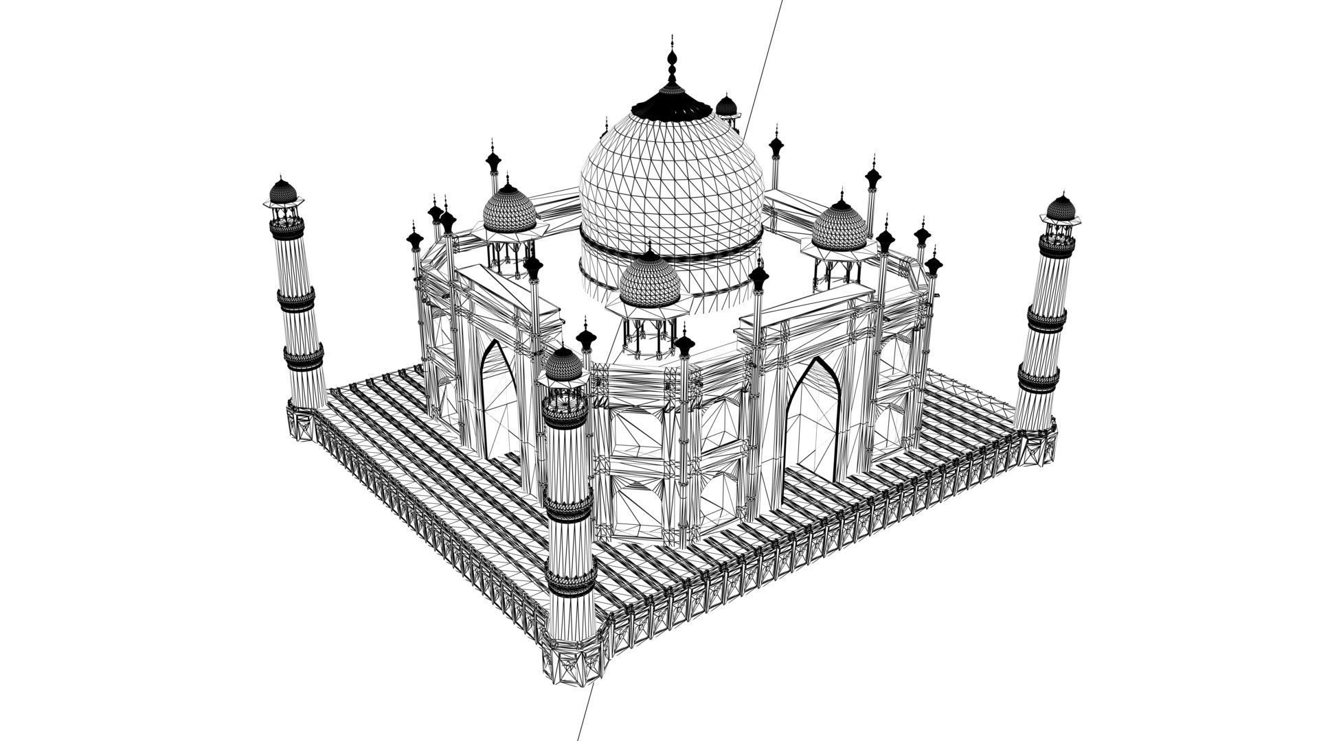 Taj Mahal 3D model_7