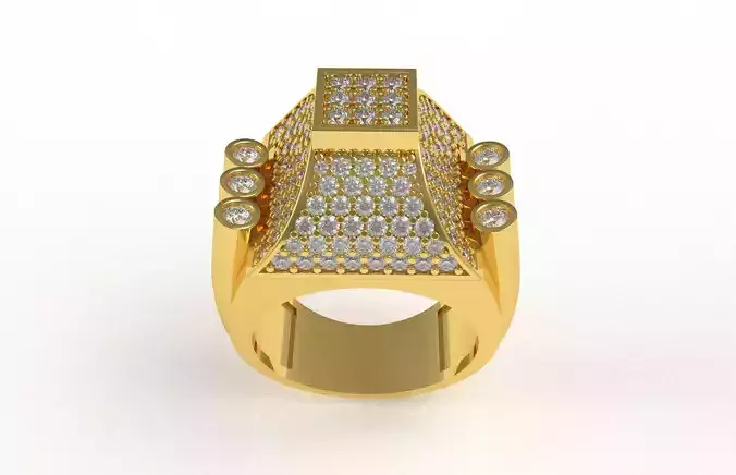 Home Shape Diamond Hip Hop Ring