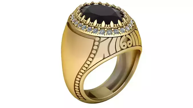 PRECIOUS CRYSTAL RING 3D PRINTABLE MODEL