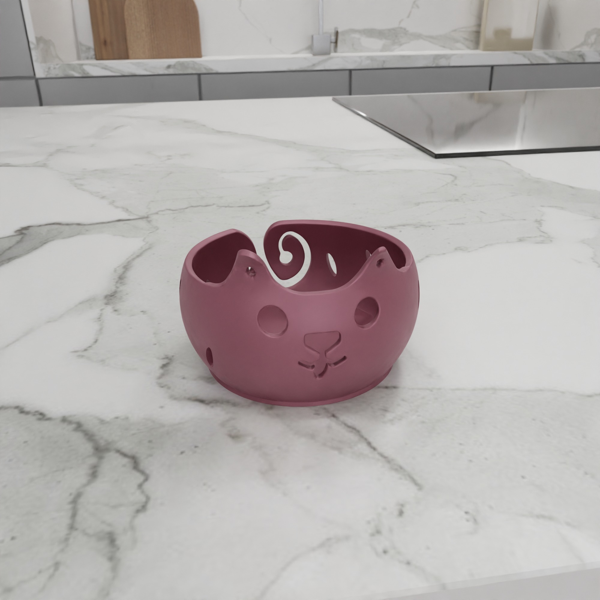 Cute Cat Bowl STL File - 180 3D print model_8