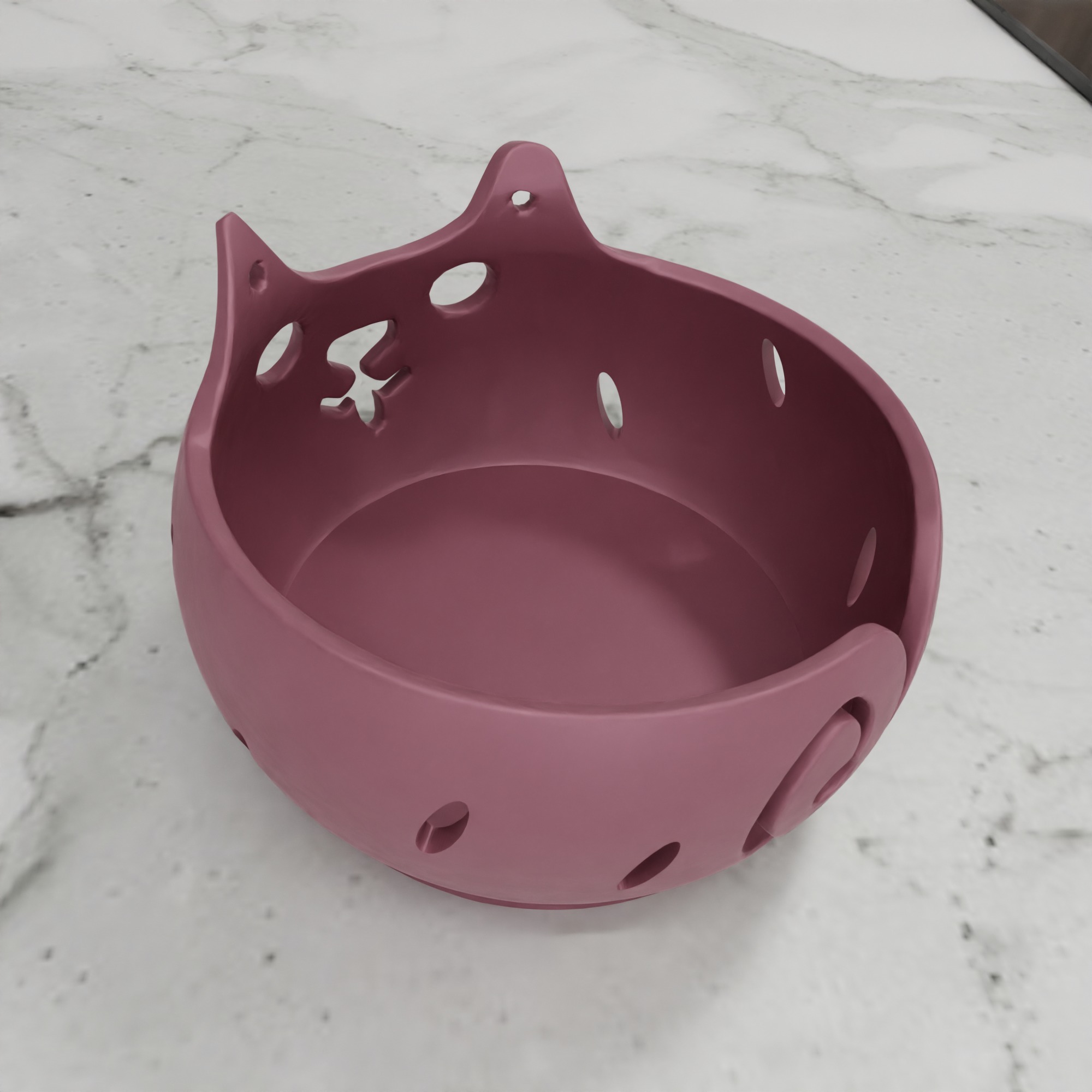 Cute Cat Bowl STL File - 180 3D print model_9