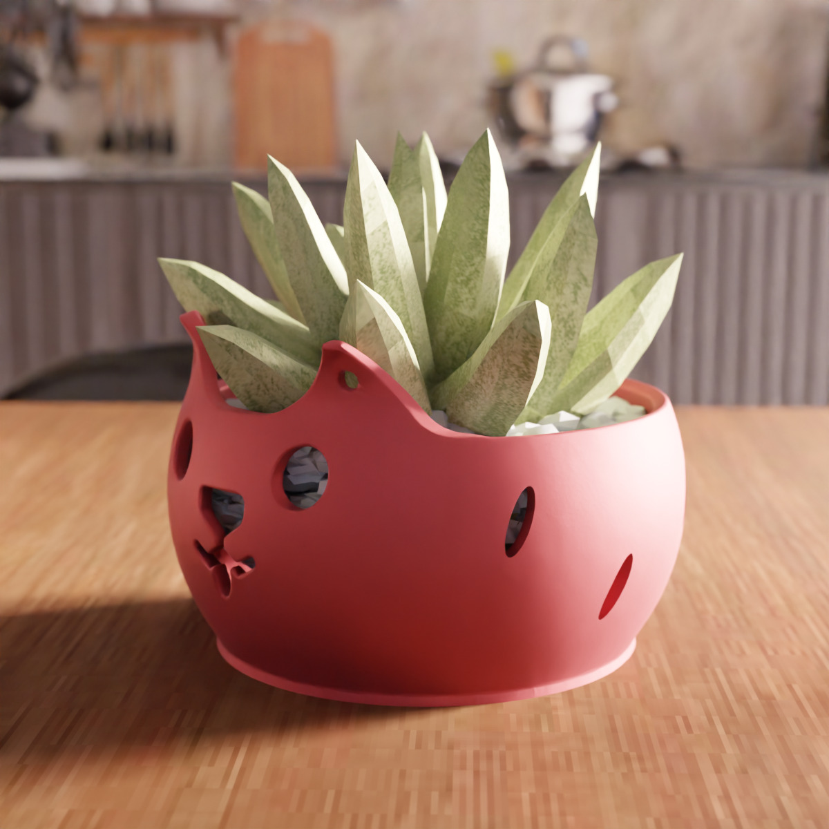 Cute Cat Bowl STL File - 180 3D print model_2