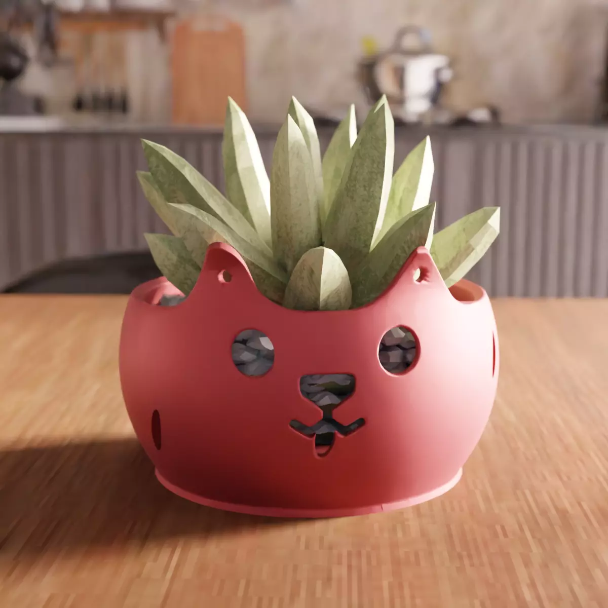 Cute Cat Bowl STL File - 180 3D print model_0