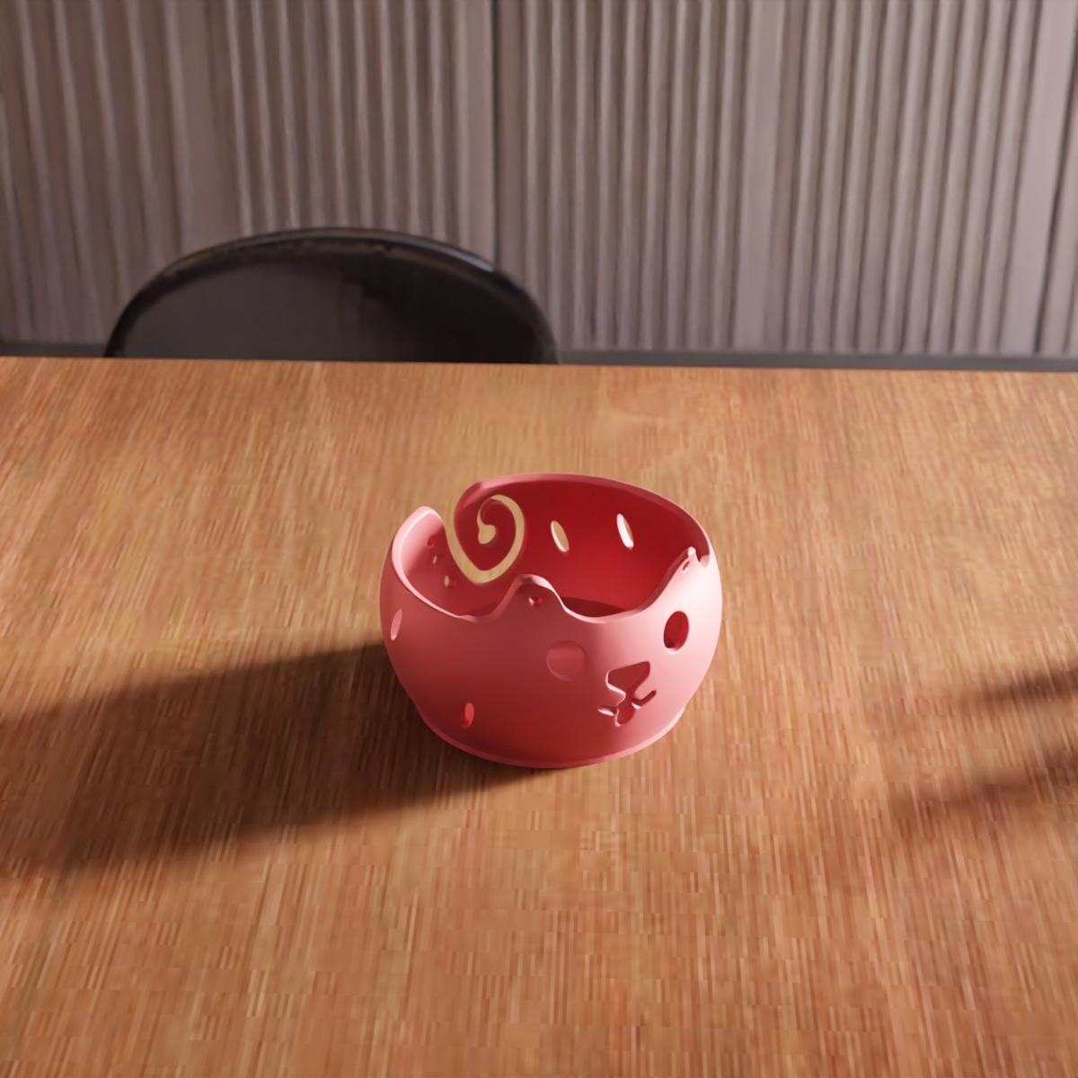Cute Cat Bowl STL File - 180 3D print model_1