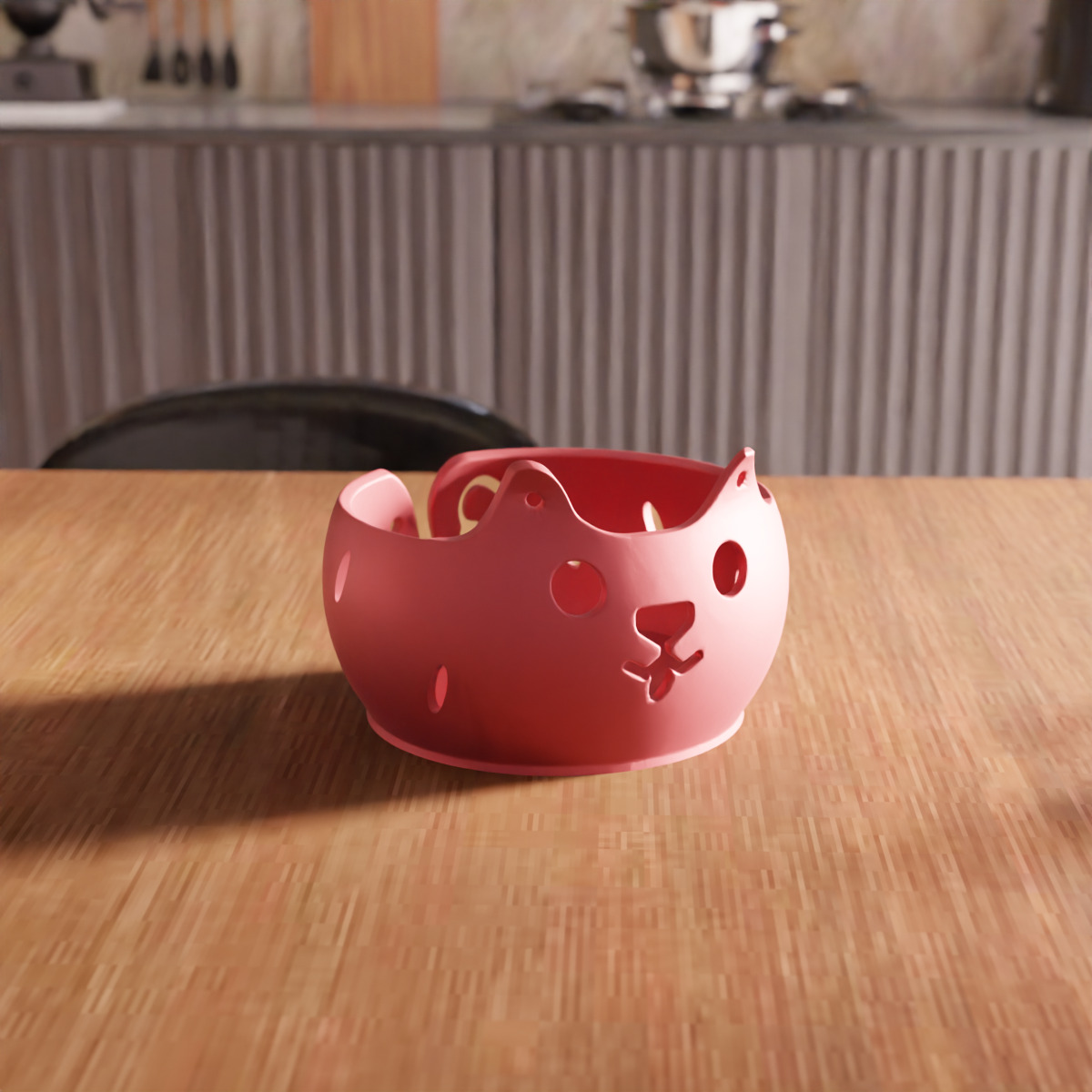Cute Cat Bowl STL File - 180 3D print model_5