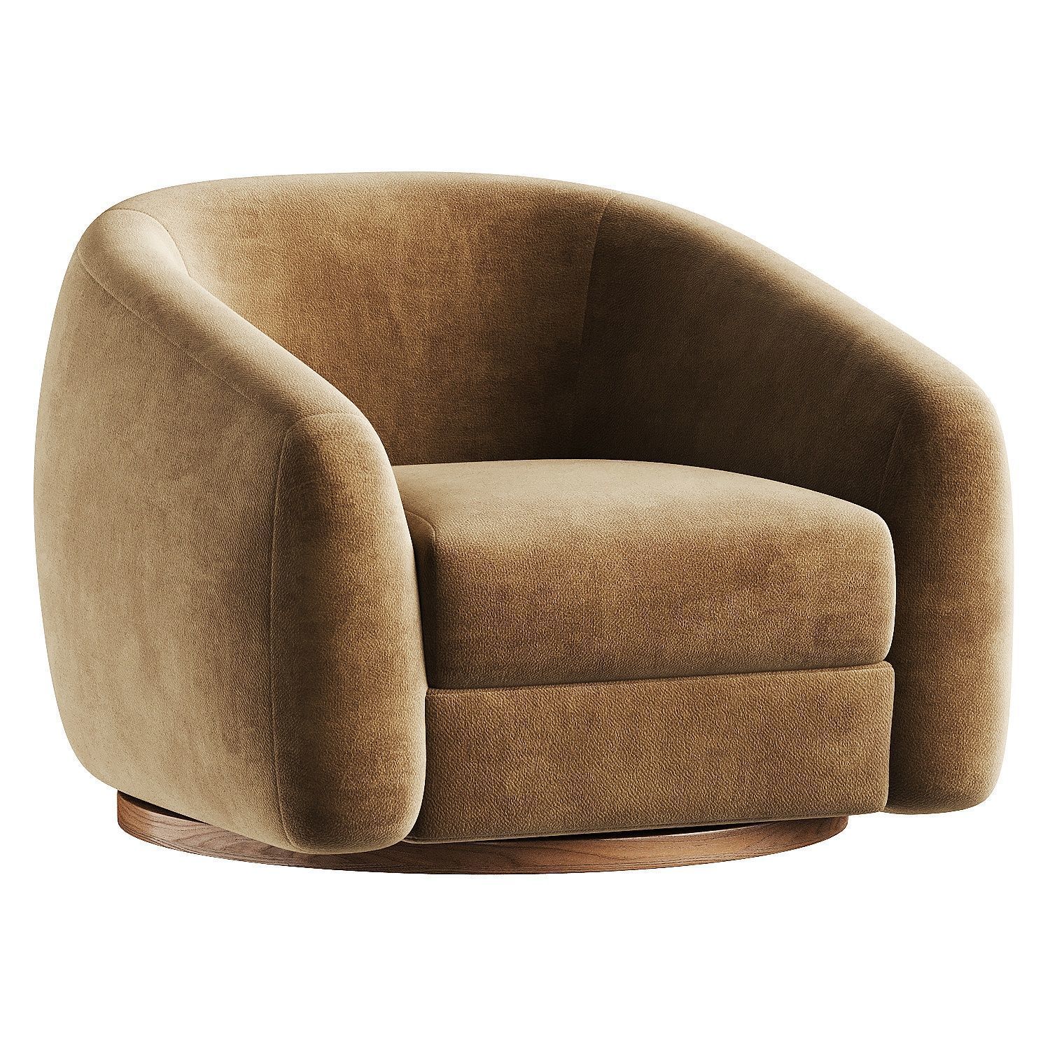 wood armchair  3D model_1