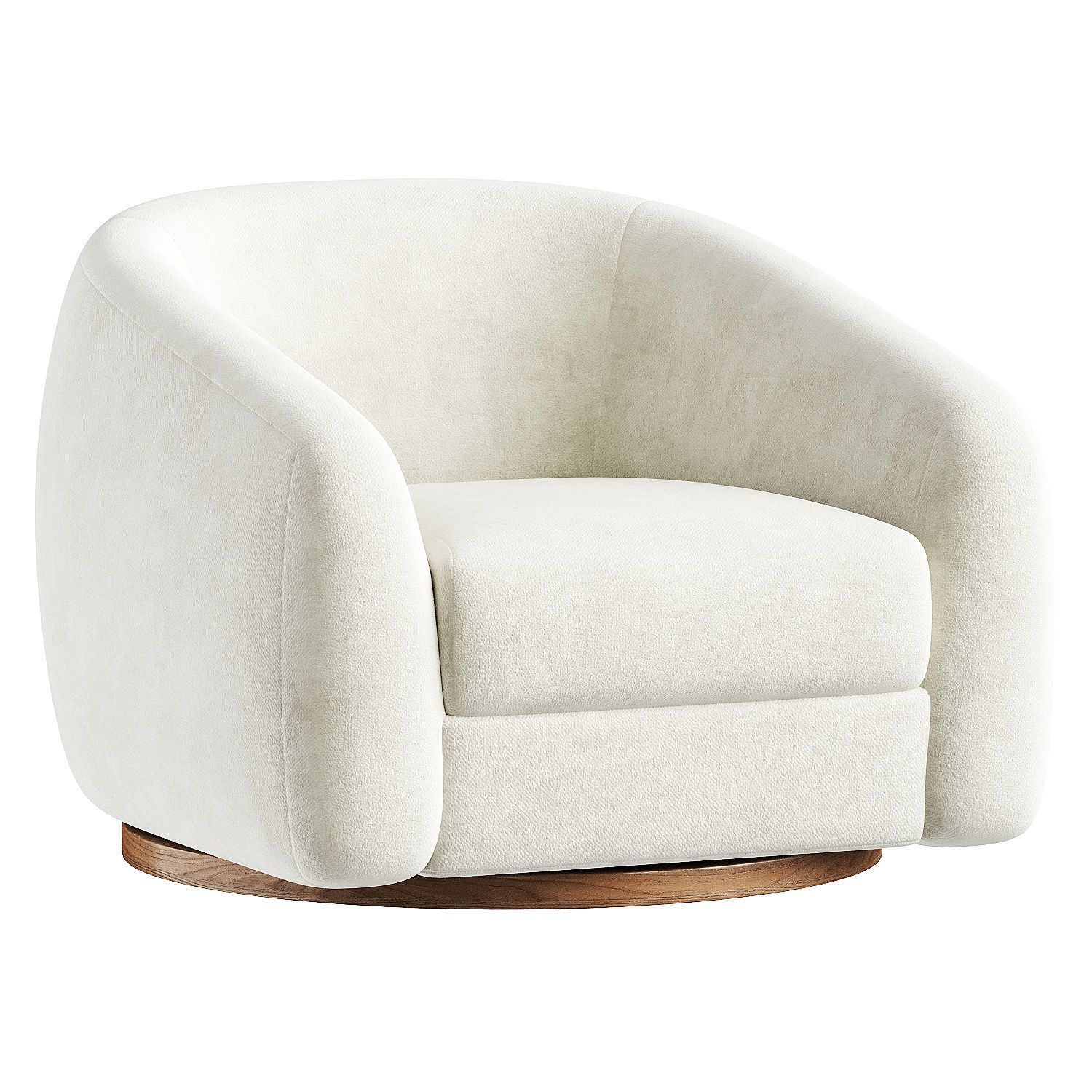 wood armchair  3D model_5