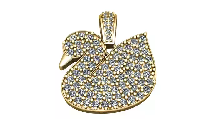 HIP HOP DUCK PENDANT 3D PRINTABLE MODEL