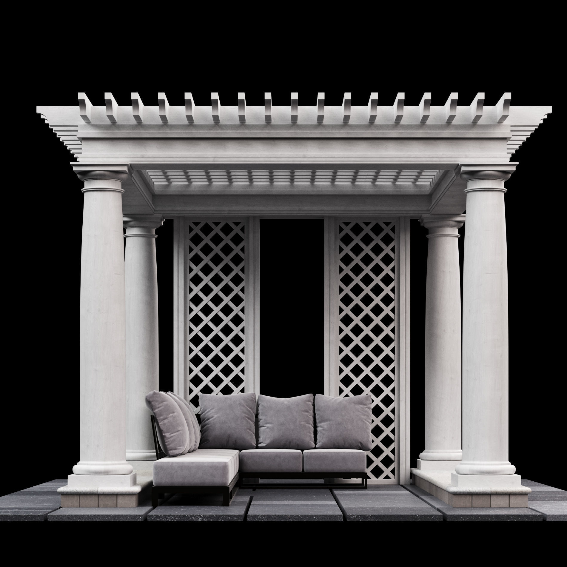 Pergola 2 3D model_3