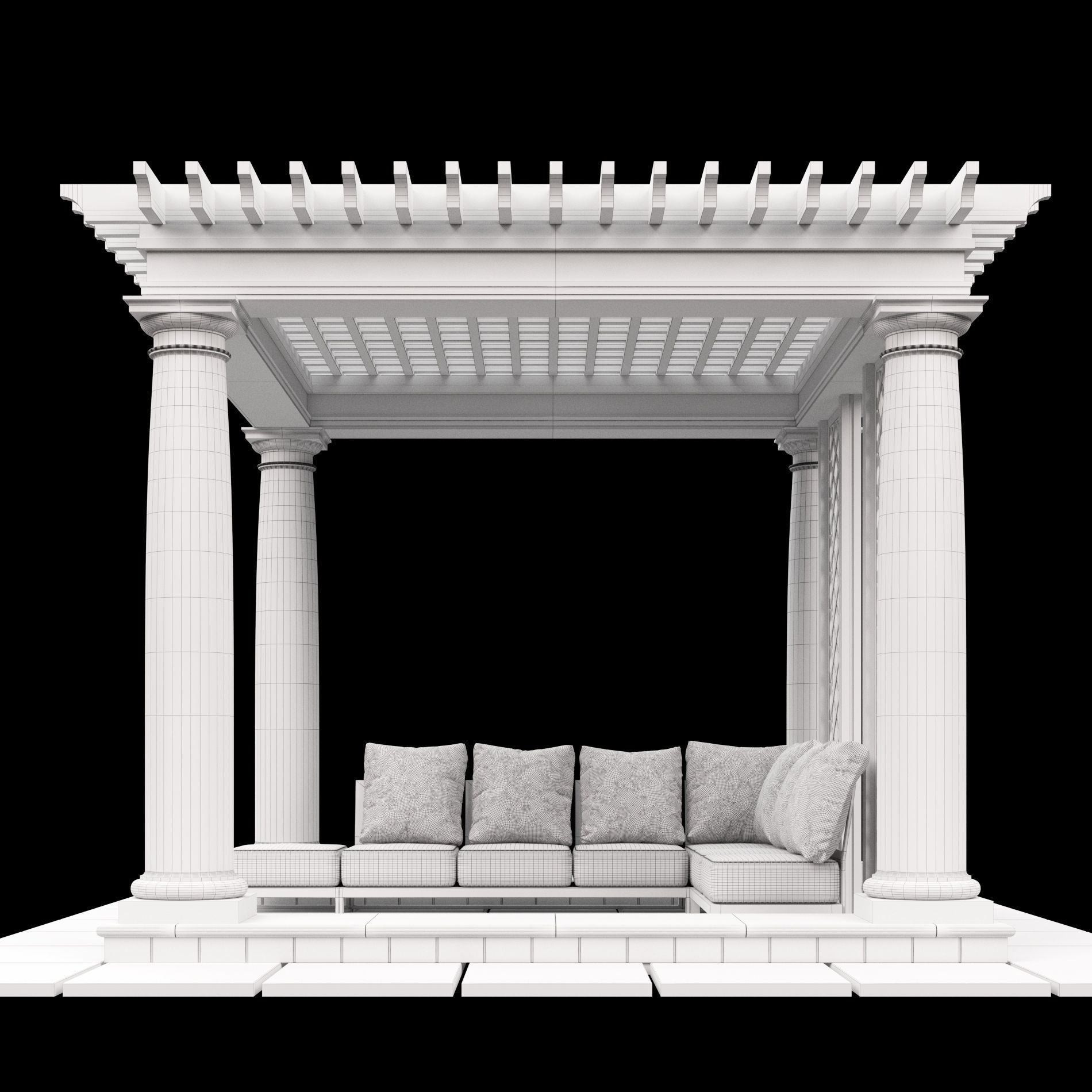Pergola 2 3D model_4
