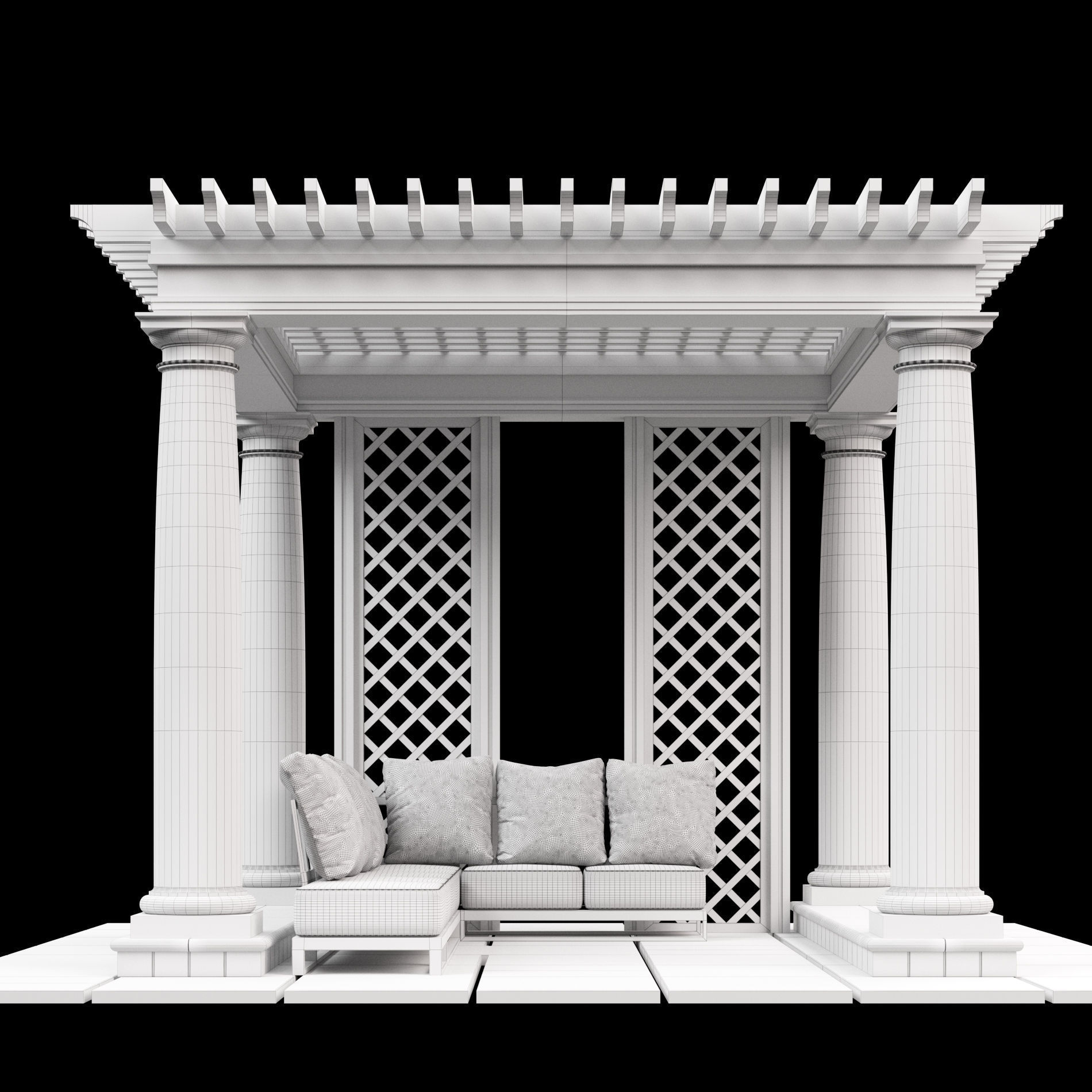 Pergola 2 3D model_2