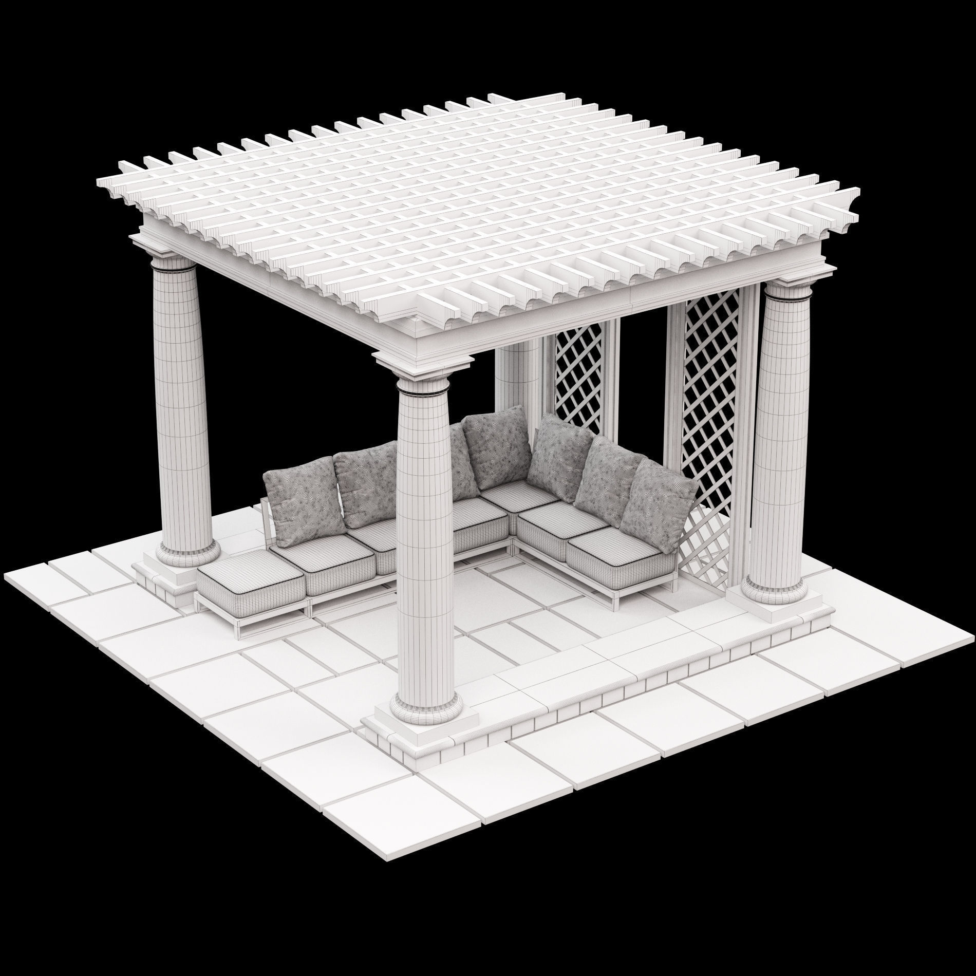 Pergola 2 3D model_6