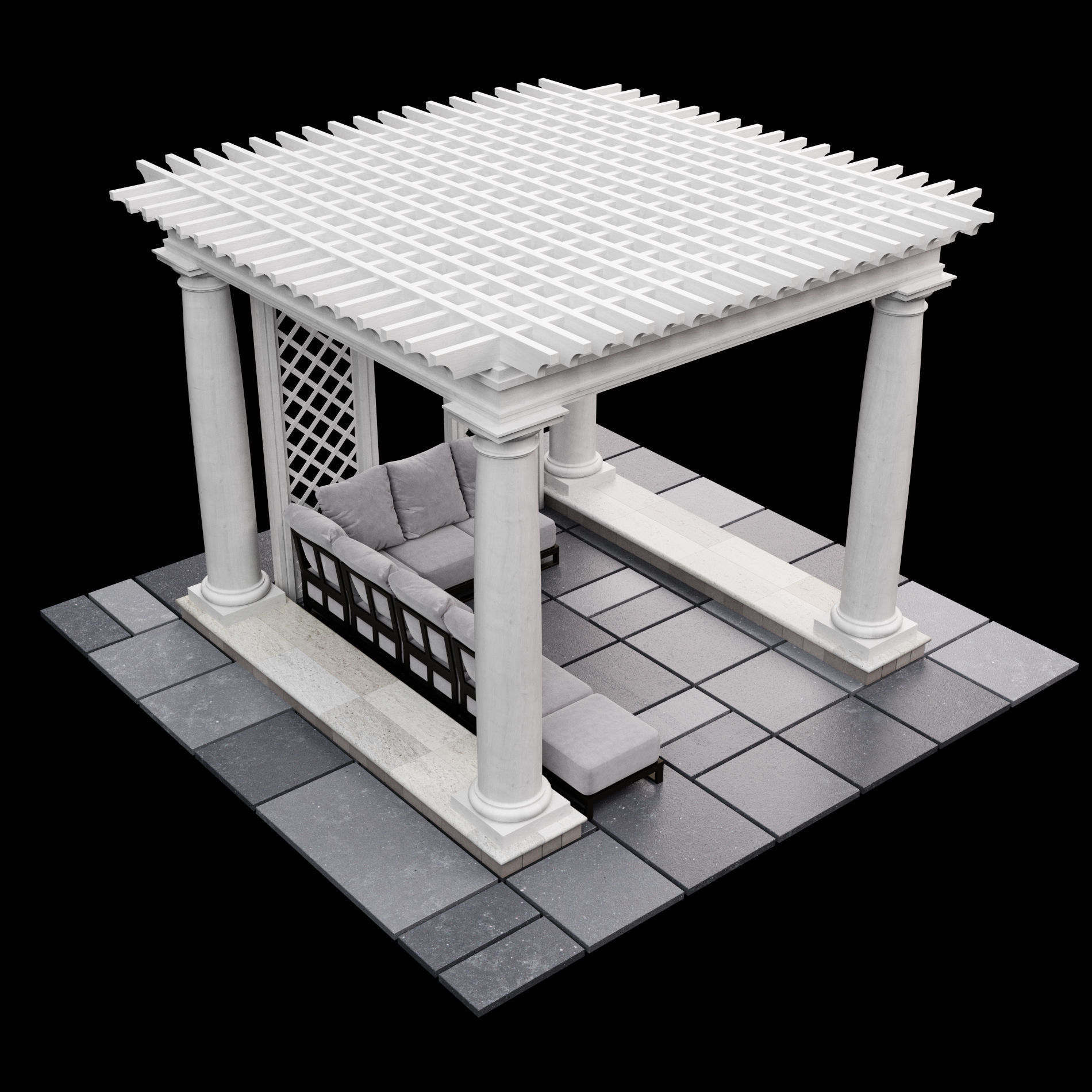Pergola 2 3D model_9