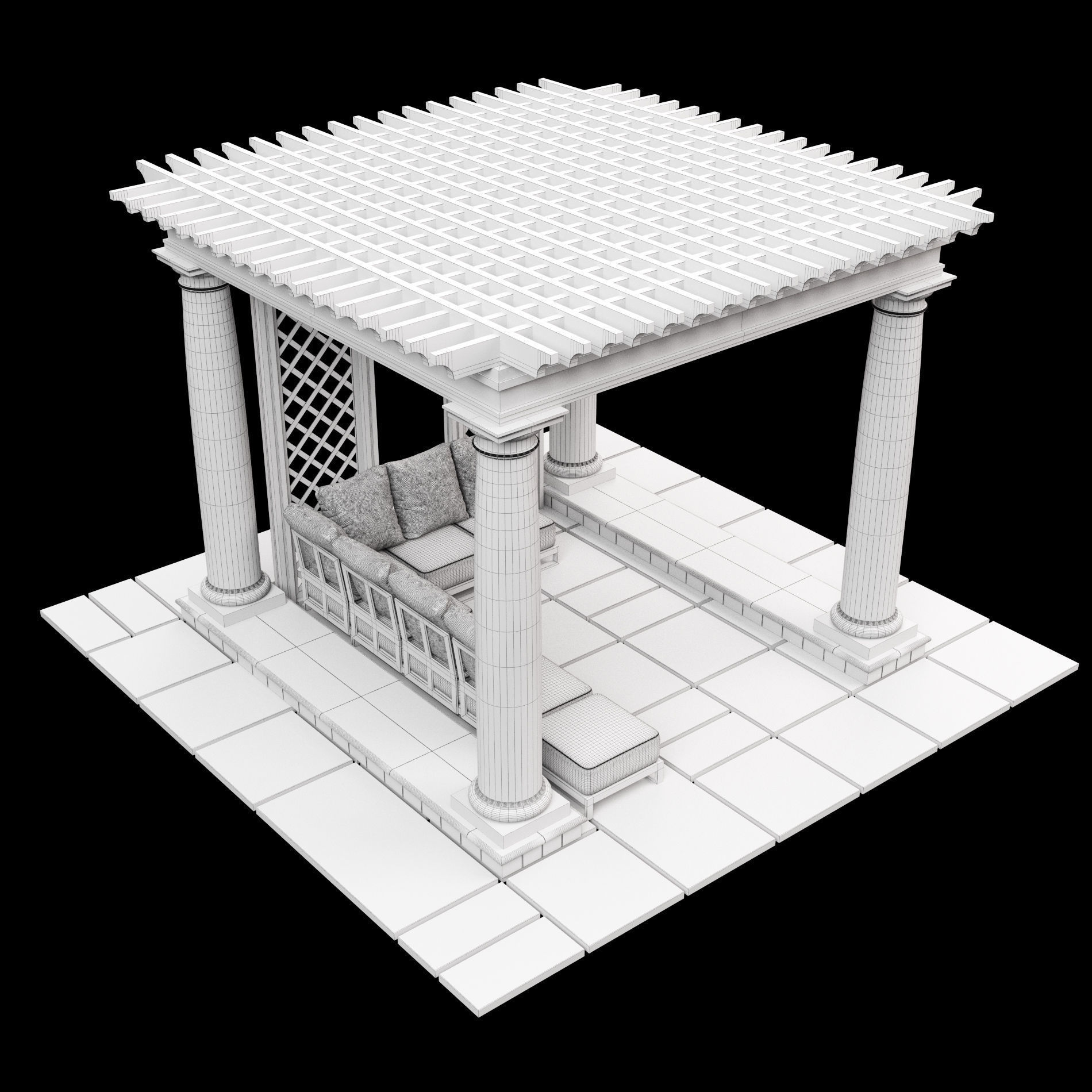 Pergola 2 3D model_8
