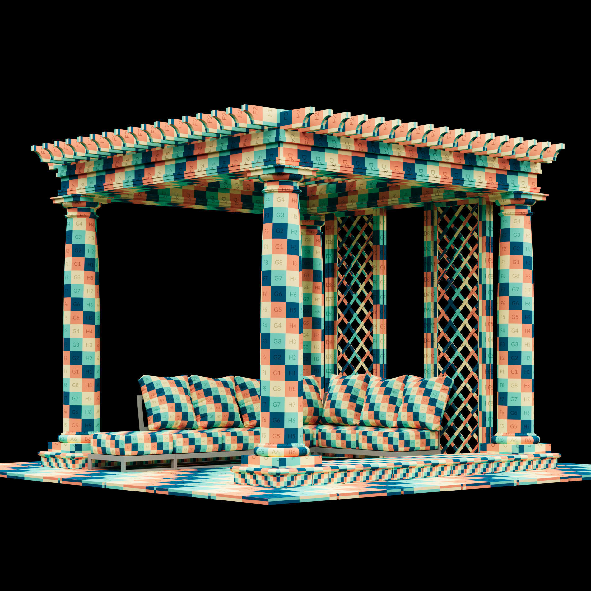 Pergola 2 3D model_1