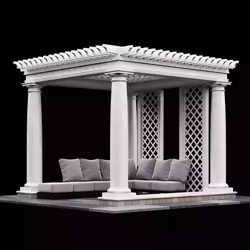 Classic pergola with Ionic Columns outdoor gazebo pavilion