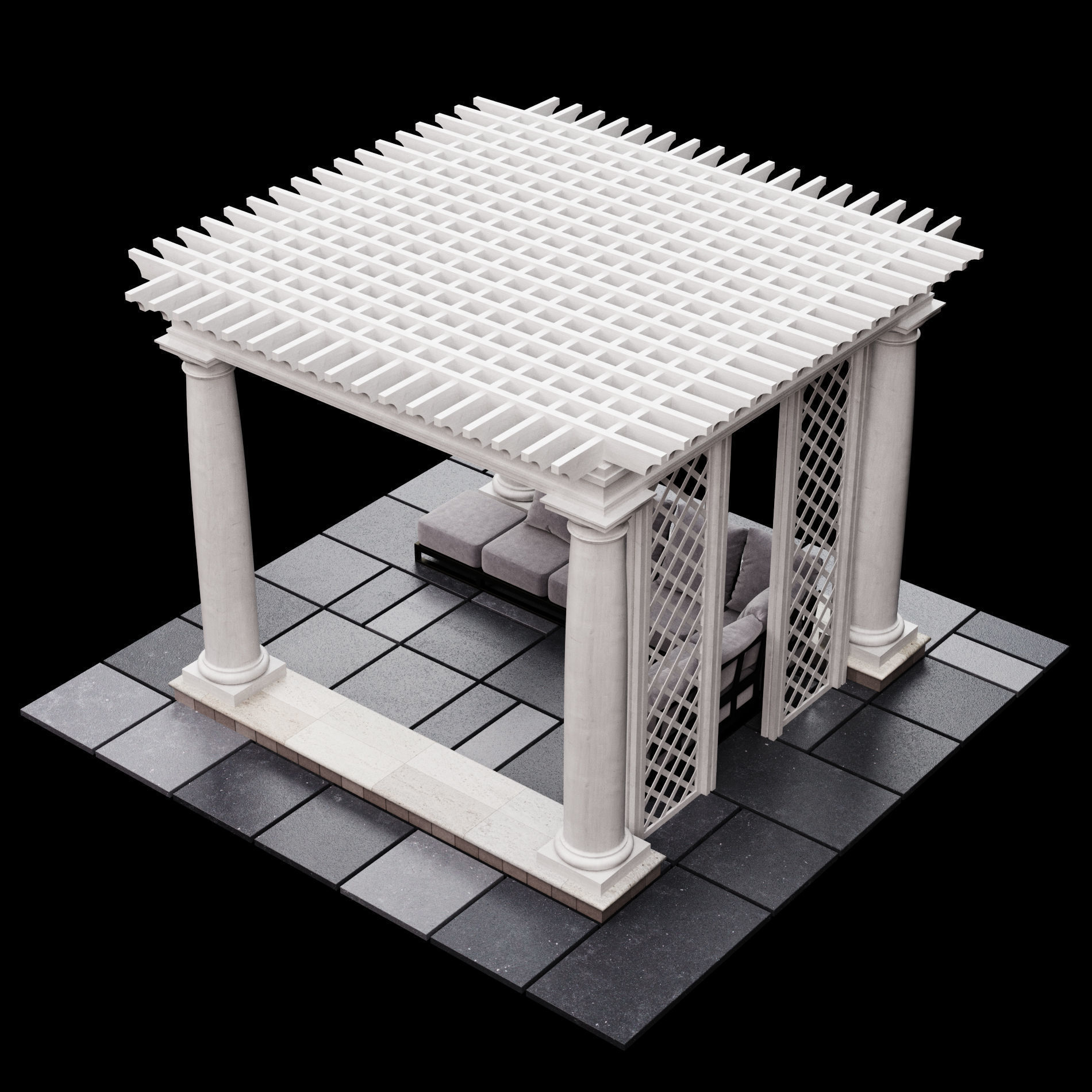Pergola 2 3D model_11