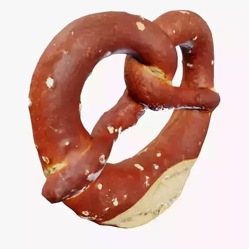 Fresh pretzel Low-poly 3D model