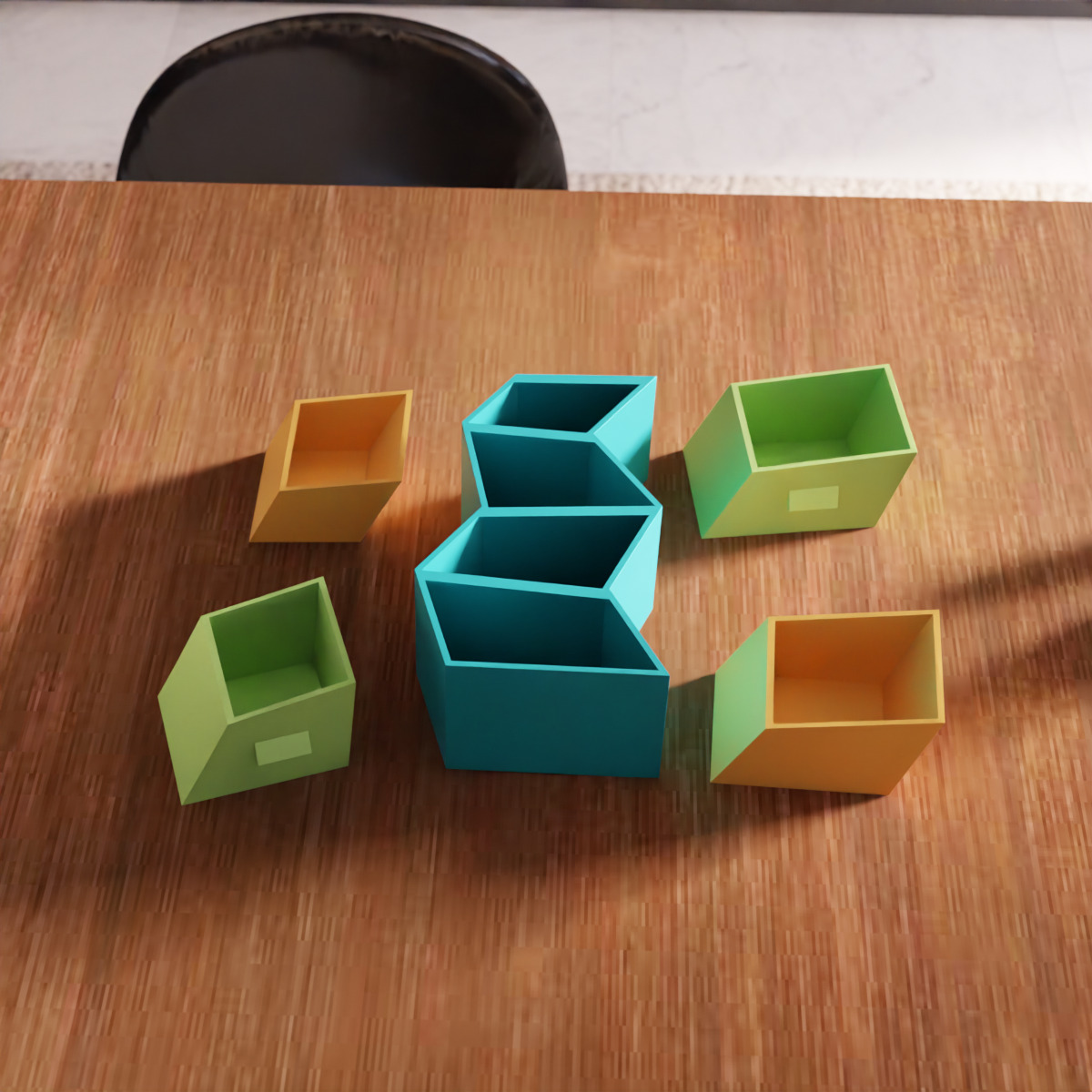 Curved Drawer Box STL File - 178 3D print model_7