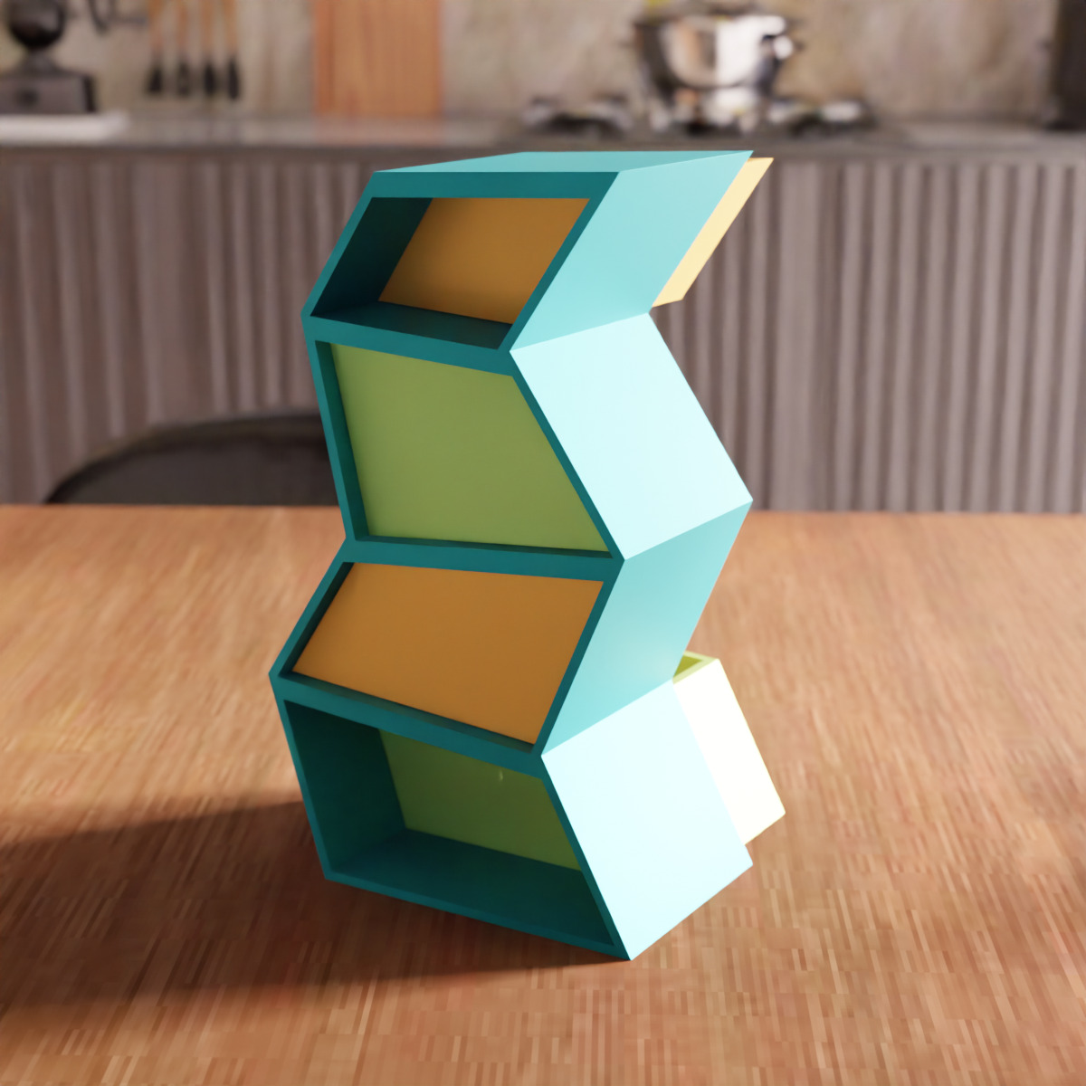 Curved Drawer Box STL File - 178 3D print model_3