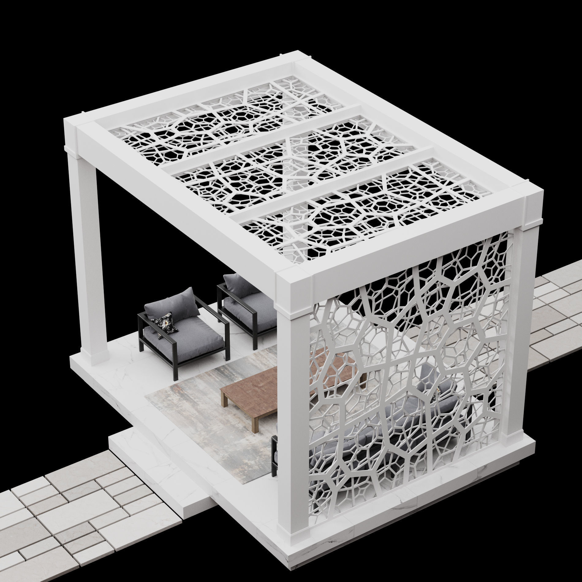 Pergola 3 3D model_11