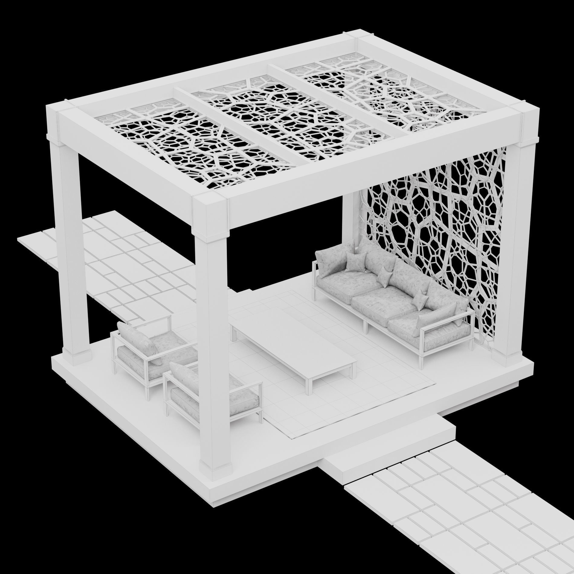 Pergola 3 3D model_10