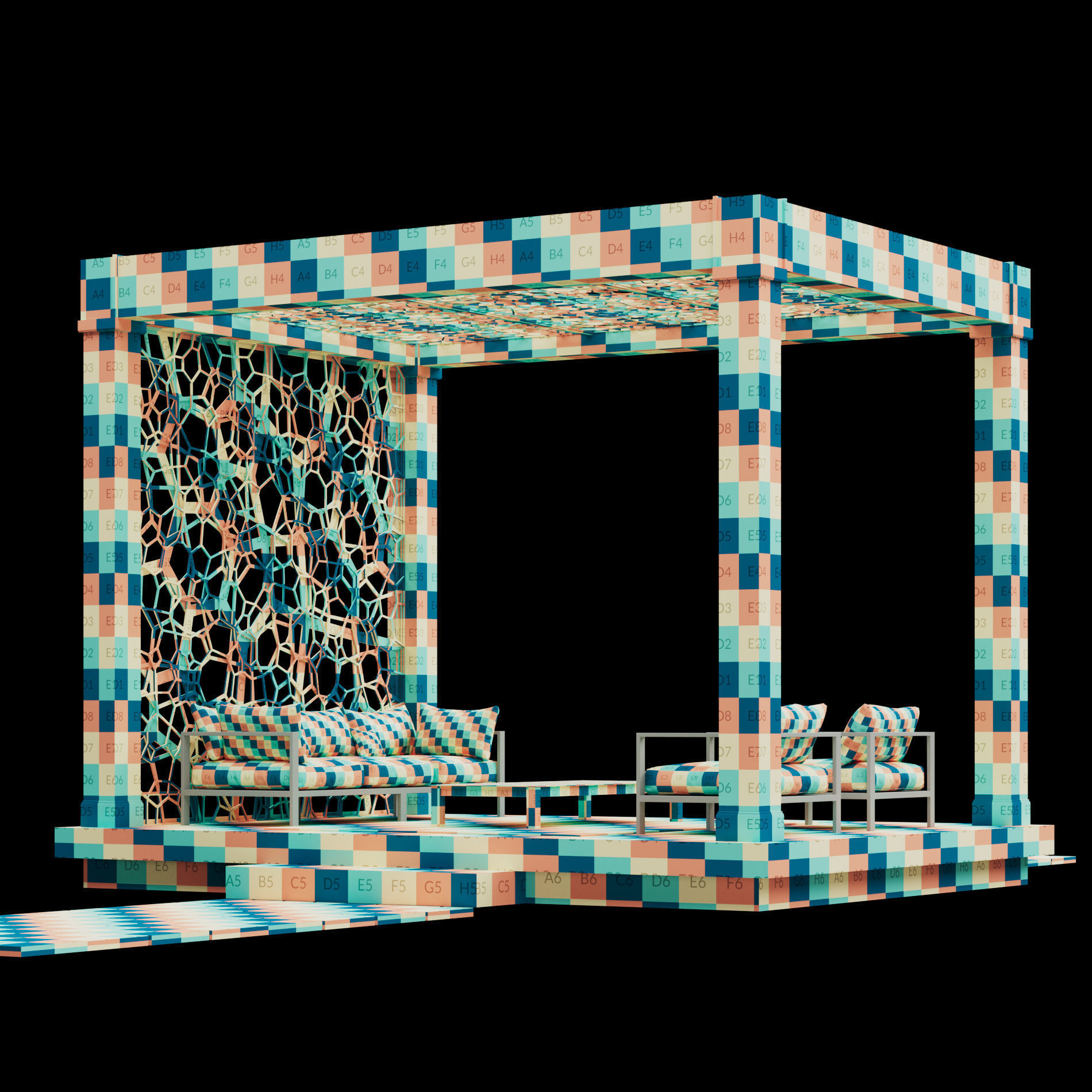 Pergola 3 3D model_2