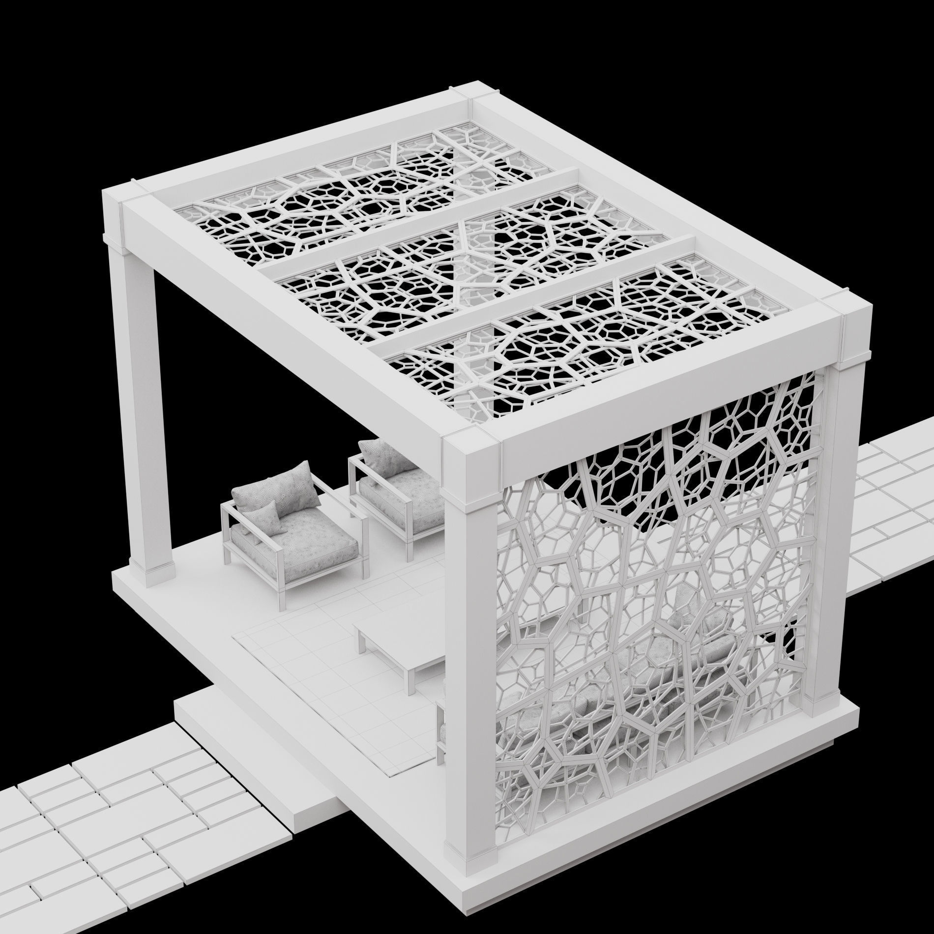 Pergola 3 3D model_12