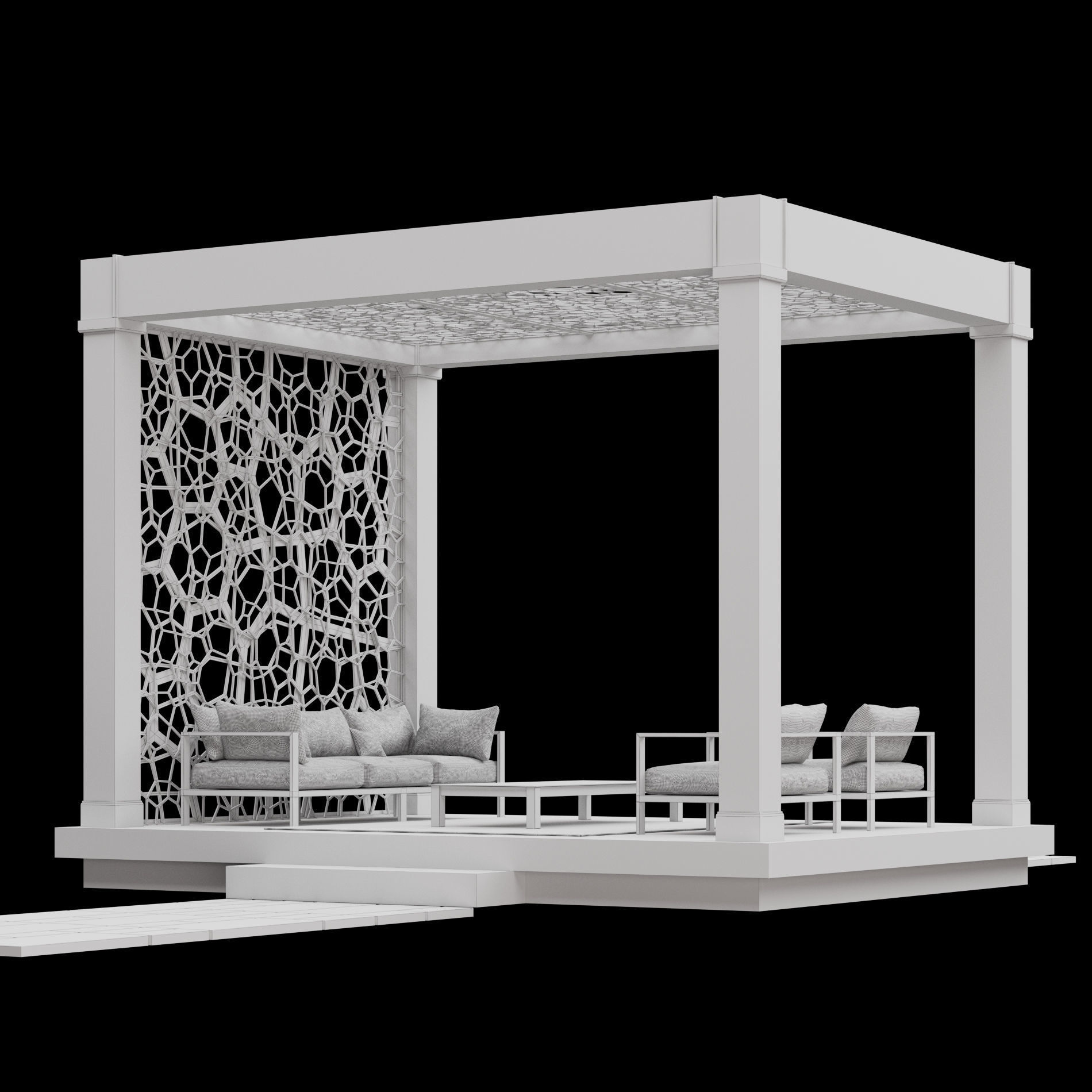 Pergola 3 3D model_1