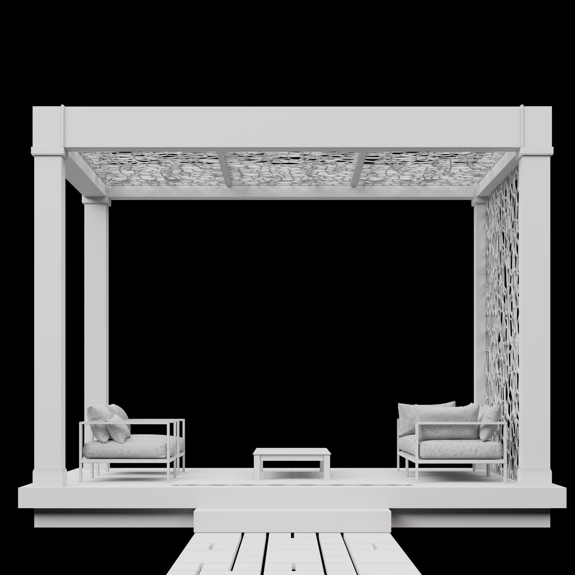 Pergola 3 3D model_4
