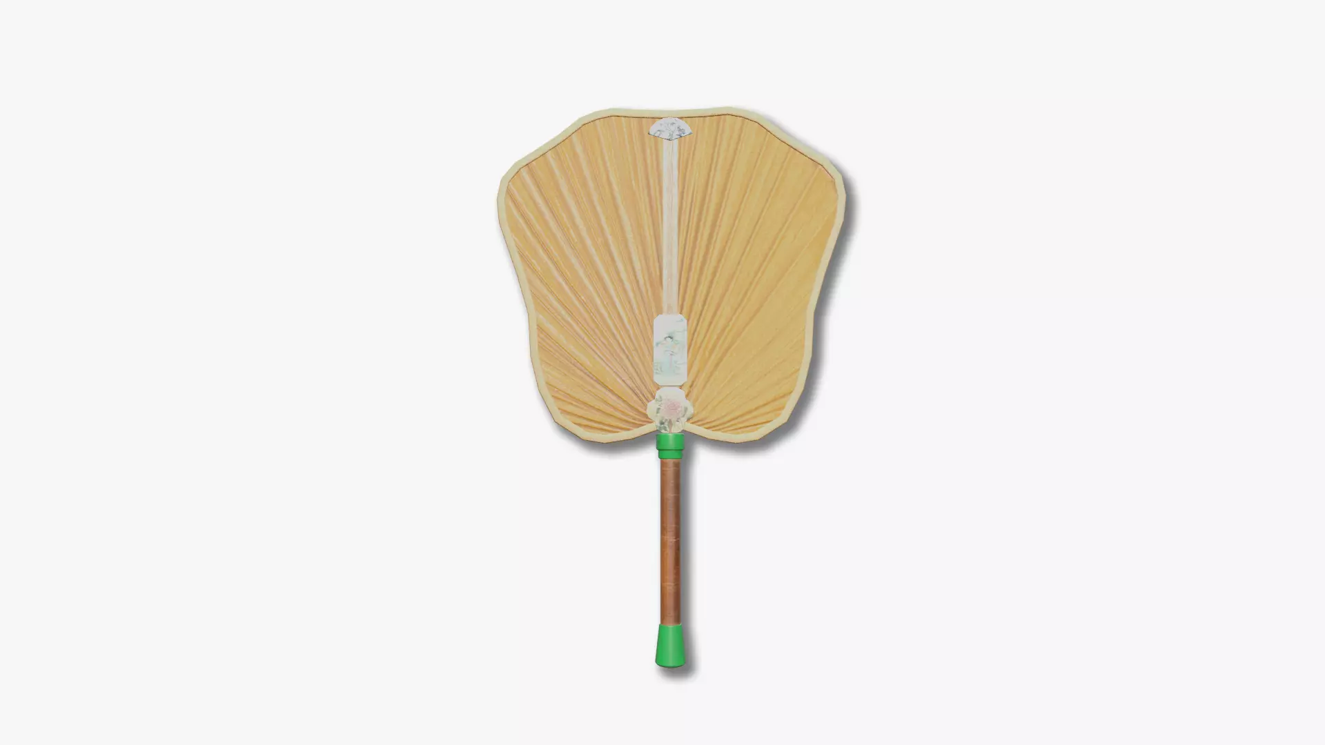 Hand fan Low-poly 3D model_0